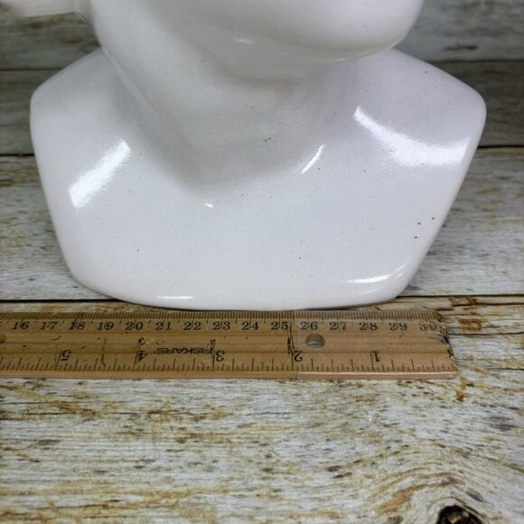 Hobby Lobby Facile Head Bust Glossy White Ceramic Open Top 10.5" T Table Decor - Picture 15 of 16
